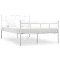 vidaXL Lovos rėmas, baltos spalvos, 140x200cm, metalas