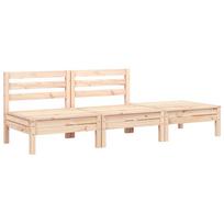 vidaXL Trivietė sodo sofa, pušies medienos masyvas