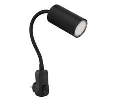 Globo 57911DPB - Sieninis į rozetę jungiamas taškinis šviestuvas ROBBY 1xGU10/35W/230V juodas