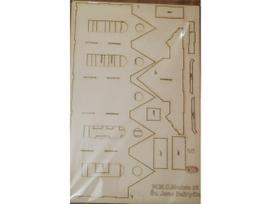 WMC - Šv. Jono bažnyčios iš faneros Lazeriu pjautas rėmas, 1/150, 56-4