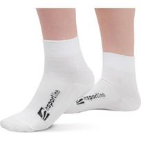 Vidutinio ilgio bambukinės kojinės inSPORTline Silvatic Mid AG+ antibakterinės – 3 poros - Balta