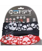 Universali daugiafunkcė kaklo mova Oxford Comfy, 3 vnt. - Skulls