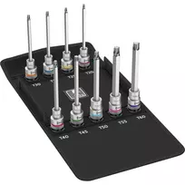 Wera 8767 C TORX HF 3 Zyklop 1/2 colio TORX lizdinių antgalių rinkinys, 9 vnt.