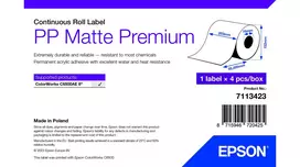Lipnios etiketės spausdintuvui Epson 7113423 Baltos 20,3 cm x 55 m