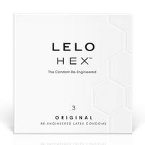 Itin patvarūs prezervatyvai 3 vnt Lelo Hex