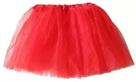 Tiulio tutu sijonas kostiumas raudonas