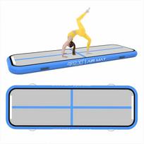 Pripučiamas gimnastikos kilimėlis, skirtas treniruotėms namuose, akrobatinei ir meninei gimnastikai, su elektrine pompa