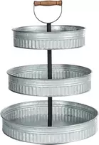 Beliani 3 pakopų tortų stovas KOUIGN sidabrinis