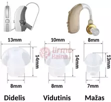 Klausos aparato silikoninių antgalių komplektas