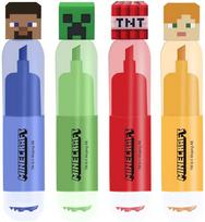 KIDS VAIKAMS Minecraft žymekliai + antspaudai rinkinys 4 vnt. Creeper TNT Alex Steve / Mc00058 (SB11936)