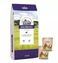 Bosch Petfood bosch Dog Premium 20kg + Sammys antienos juostelės 180g x 2