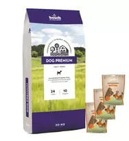 Bosch Petfood bosch Dog Premium 20kg + Sammys antienos juostelės 180g x 3