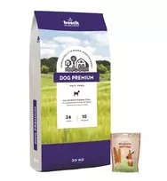 Bosch Petfood bosch Dog Premium 20kg + Sammys vištienos juostelės 190g