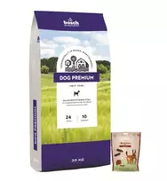 Bosch Petfood bosch Dog Premium 20kg + Sammys dešrelės iš buivolo 240g