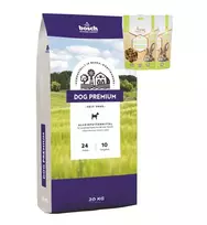 Bosch Petfood bosch Dog Premium 20kg + BEMO triušio skanėstai 130g x 2