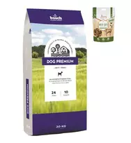 Bosch Petfood bosch Dog Premium 20kg + BEMO stirnos skanėstai 130g