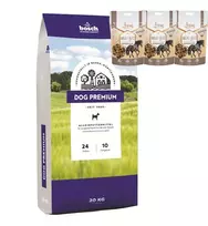 Bosch Petfood bosch Dog Premium 20kg + BEMO arklienos skanėstai 130g x 3
