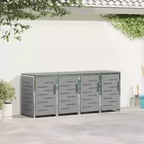 Atliekų dėžės saugojimas for 4 Bins 240L Nerūdijantis plienas