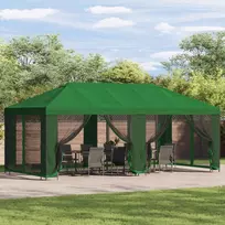 Sodo pavėsinė su šoninėmis sienelėmis 6 x 3 m Žalia
