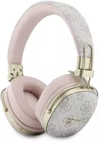 Ausinės Guess Bluetooth ENC Metal 4G Script Logo rožinės spalvos