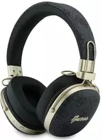 Ausinės Guess Bluetooth ENC Metal 4G Script Logo juodos spalvos