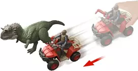 Mattel Jurassic World Dinozaur i Važiuoklė Terenowy su Chwytakiem Rinkinys su Figurkami