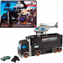 Mattel „Matchbox The Movie“ transformuojanti mobili komandinė bazė Sunkvežimis + sraigtasparnis + 2 transporto priemonės