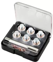 Bahco Oil drain plug restorer set. M13*1.5 hand tap, 6 plugs, 12 copper washers