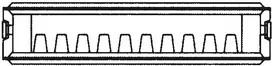 Hm Heizkorper Renovacinis plieno radiatorius HM 21C-AT-55-1200, prijungimas šoninis
