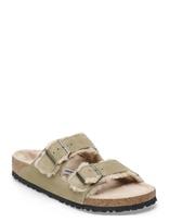Birkenstock - Arizona Shearling Leve Taupe Laf - Plokščiapadžiai sandalai - Pilka