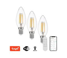 Immax NEO 07807CDO - RINKINYS 3x reguliuojama LED CCT lemputė E14/4W/230V su Wi‑Fi ir nuotoliniu pultu