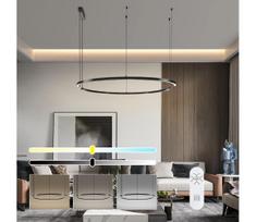 Immax NEO 07329L - LED reguliuojamas pakabinamas šviestuvas su laidu FINO 72W/230V 120 cm juodas Tuya + nuotolinis pultas