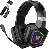 Onikuma GT806 žaidimų ausinės, GT806 Black, 50mm, RGB, laidinės, Bluetooth 5.4, Wi-Fi 2.4 GHz, 20val, 15m, 1000mAh