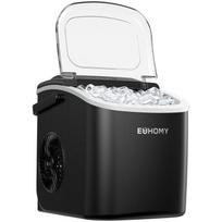 Euhomy ledo kubelių gamintojas IM001-BBL, 1.2 l, 12 kg, juodas, 9 kubeliai per 6 min, 1.8 A, 115V/60Hz