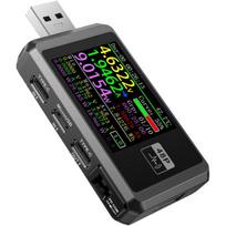 Fnirsi USB prievado testeris FNB48P, 0–9999.99 Ah, 0.00001 Ah, 0–6.5 A, 0.00001 A, 4–24 V, 0.00001 V, tvirtas korpusas