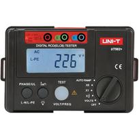 Uni-T RCD testeris UT582+, 10 mA, 20 mA, 30 mA, 100 mA, 300 mA, 500 mA, 600 V, AUTO RAMP, duomenų laikymas, apšviestas ekranas