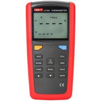 Uni-T UT325 kontaktinis termometras, -200°C iki 1372°C, 9V baterija, dvi įvestys, duomenų atmintis 100 įrašų, USB sąsaja