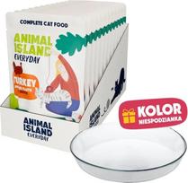 Animal Island Everyday Turkey in broth Box - wet cat food - 12x85g + free plate