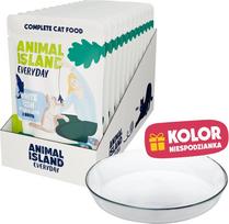 Animal Island Everyday White fish in broth Box - wet cat food - 12x85g + free plate