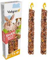 Maistas graužikams Vadigran Stixx Herb Rodents Nuts & Fruit, šinšiloms/triušiams/jūrų kiaulytėms, 0.15 kg, 2 vnt.