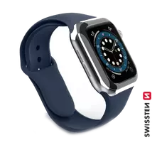 Swissten Silicone Band for Apple Watch 1/2/3/4/5/6/SE / 42 mm / 44 mm / Blue