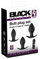 Black Velvets bv Vibrating Butt plugs in 3 s Analinis kaištis