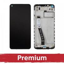 Ekranas skirtas Xiaomi Redmi Note 9 juodas su rėmeliu OEM