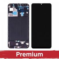 Ekranas skirtas Samsung A505 A50 juodas su rėmeliu / OEM / (didelis rodomas plotas)