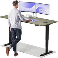 Kompiuterio stalas reguliuojamo aukščio Desktronic HomePro, 200 cm x 80 cm, 63 - 128 cm, juoda sp./žalia sp.