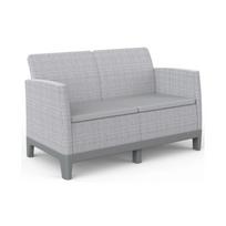 Lauko sofa Keter Scandi Form 2, plieno sp./šviesiai pilka sp., 124.5 cm x 73 cm x 77.5 cm