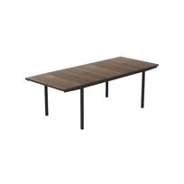 Lauko stalas Keter Deco Porto Nova Extendable, juoda sp./riešuto sp., 200 - 280 cm x 94 cm x 75 cm