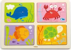 Viga 50190 Puzzle na podkładce 4w1 - morze