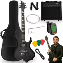 V-TONE EGS 39MBK elektrinė gitara 4/4, juoda, turi