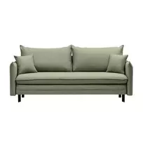 „Notti“ sofa su miego funkcija ir daiktų laikymo dėže, žalia